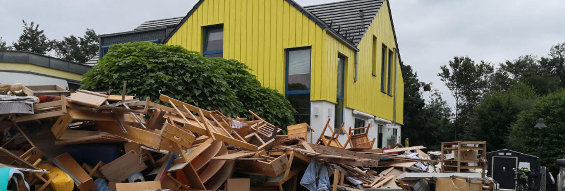 Die Hochwasserkatastrophe im Juli 2021 hat den Kindergarten Quellenstraße schwer getroffen 